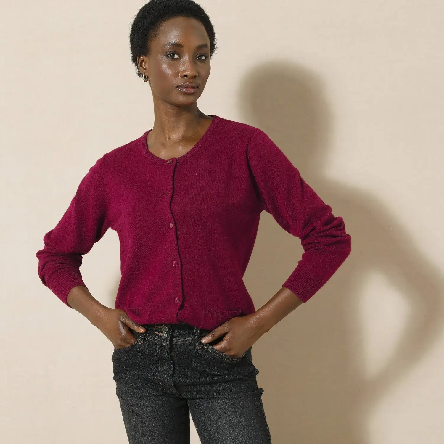 Červený úpletový top